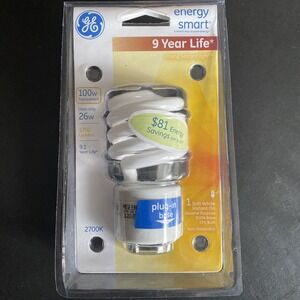 GE 2700K Compact Fluorescent Light Bulb GU24 Base Mini Twist‎ Soft White New